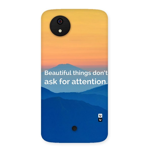 Beautiful Things Quote Back Case for Micromax Canvas A1