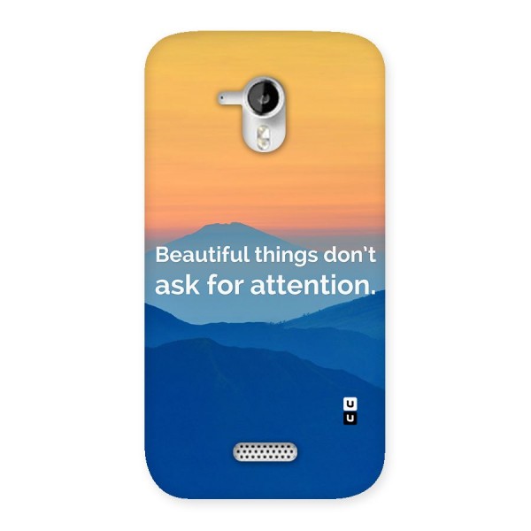 Beautiful Things Quote Back Case for Micromax Canvas HD A116