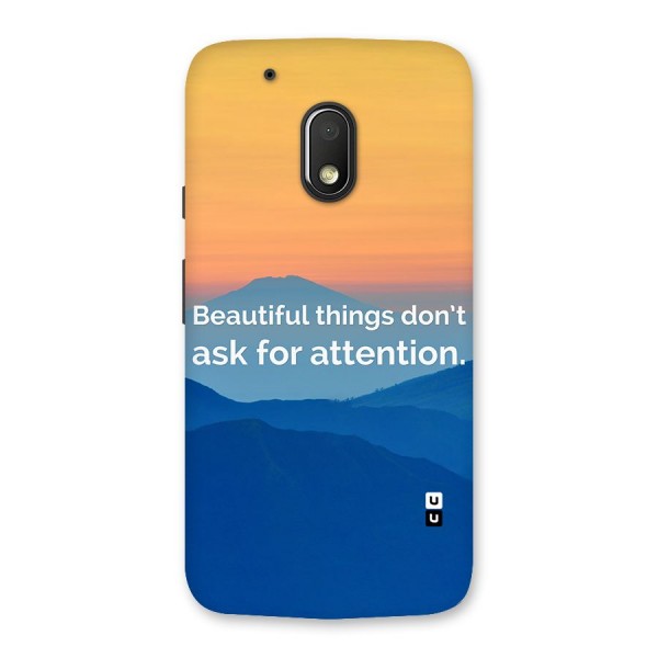 Beautiful Things Quote Back Case for Moto G4 Play