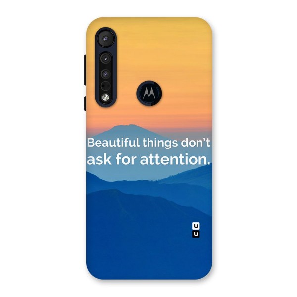 Beautiful Things Quote Back Case for Motorola One Macro
