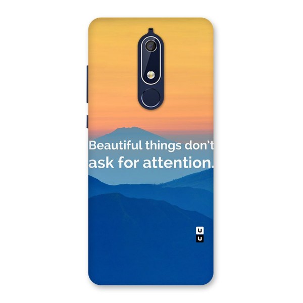Beautiful Things Quote Back Case for Nokia 5.1