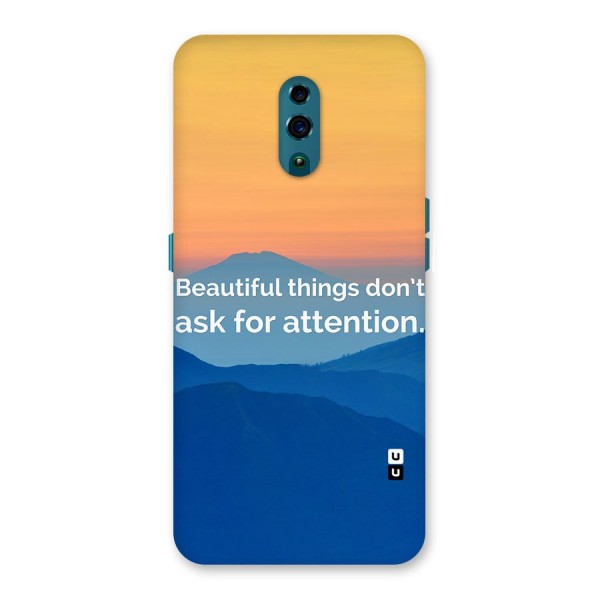 Beautiful Things Quote Back Case for Oppo Reno