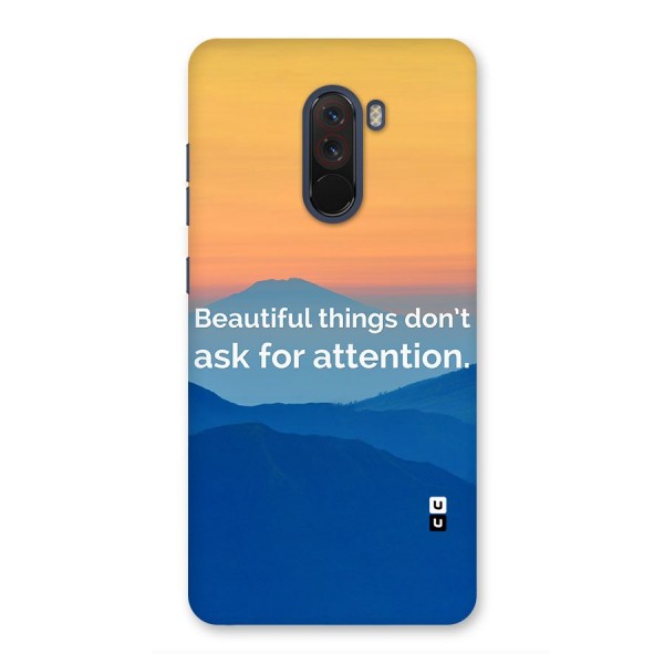 Beautiful Things Quote Back Case for Poco F1
