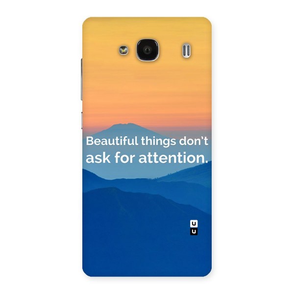 Beautiful Things Quote Back Case for Redmi 2s