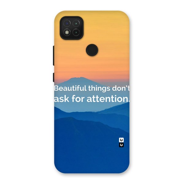 Beautiful Things Quote Back Case for Redmi 9C