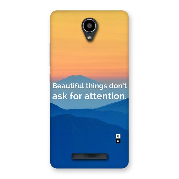 Beautiful Things Quote Back Case for Redmi Note 2