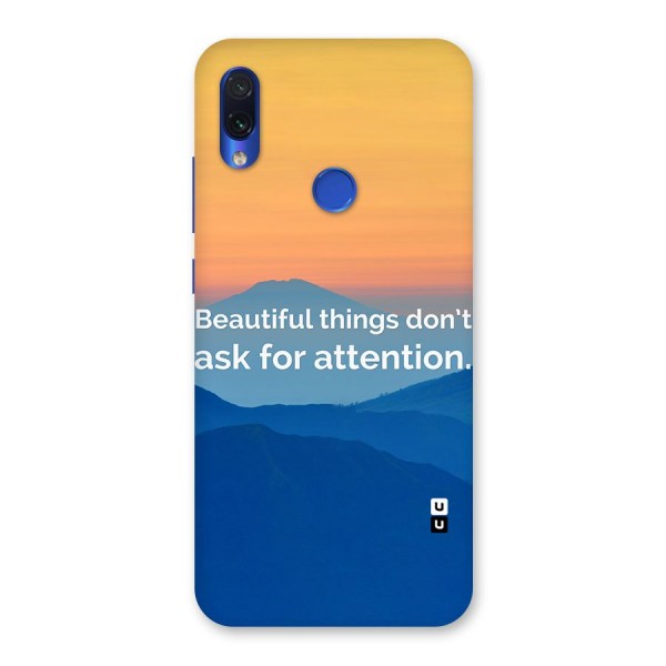 Beautiful Things Quote Back Case for Redmi Note 7