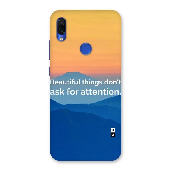 Beautiful Things Quote Back Case for Redmi Note 7S