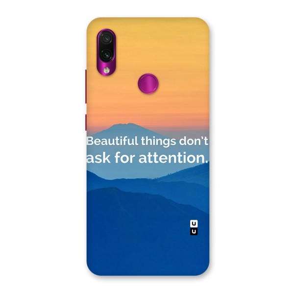Beautiful Things Quote Back Case for Redmi Note 7 Pro