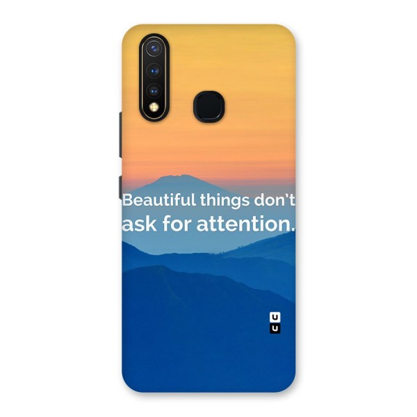 Beautiful Things Quote Back Case for Vivo U20