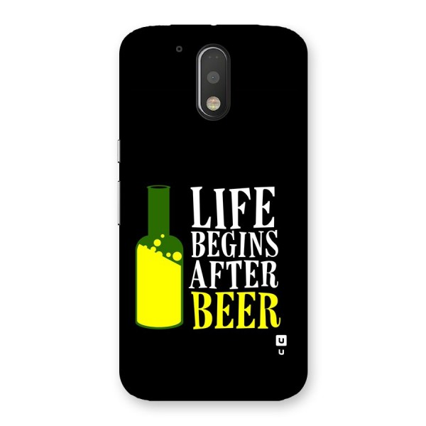 Beer Life Back Case for Moto G4 Plus