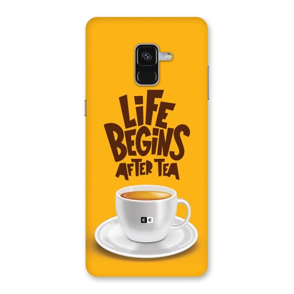 Begins After Tea Back Case for Galaxy A8 Plus