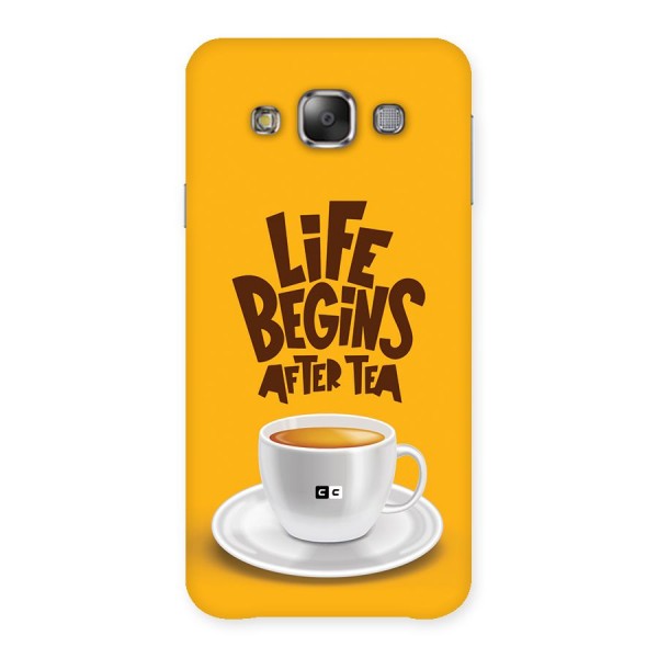 Begins After Tea Back Case for Galaxy E7