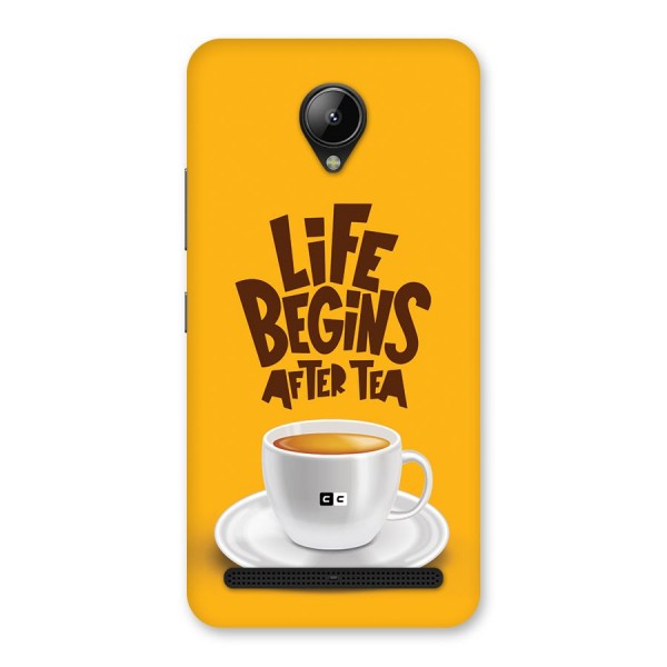 Begins After Tea Back Case for Lenovo C2