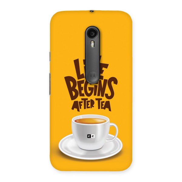 Begins After Tea Back Case for Moto G3