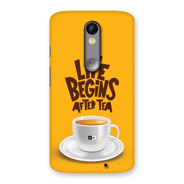 Begins After Tea Back Case for Moto X Force