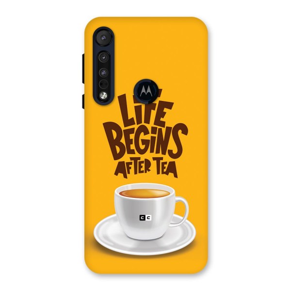 Begins After Tea Back Case for Motorola One Macro
