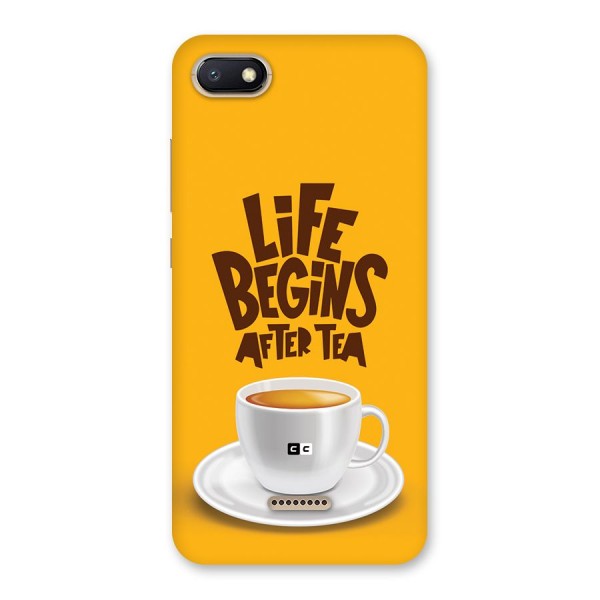 Begins After Tea Back Case for Redmi 6A