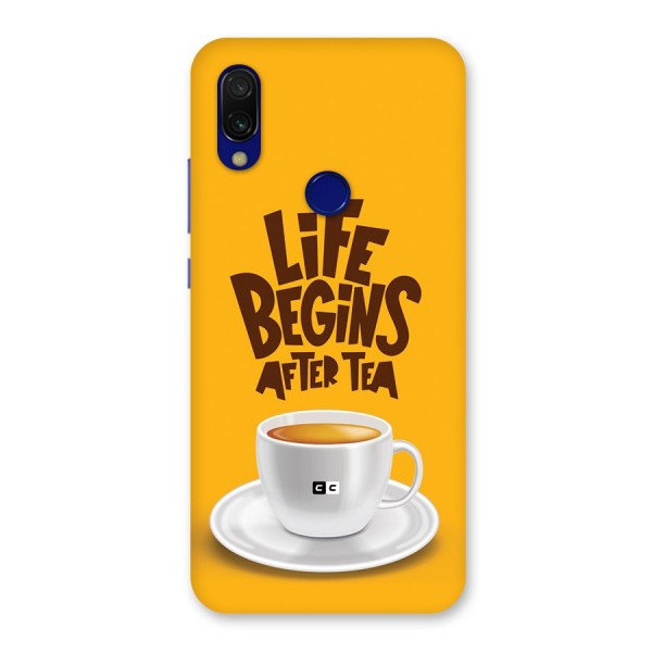Begins After Tea Back Case for Redmi 7