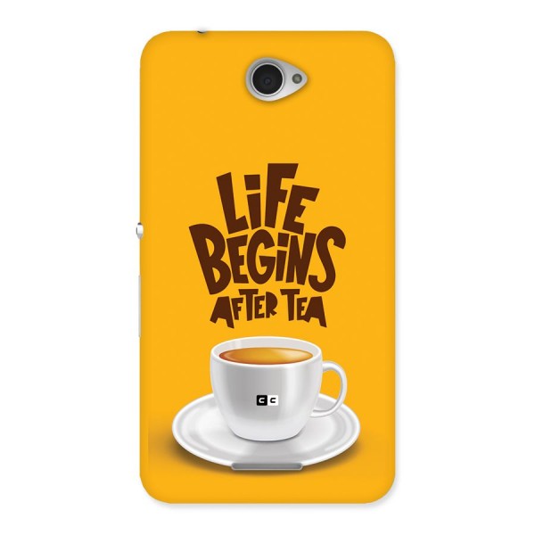 Begins After Tea Back Case for Xperia E4