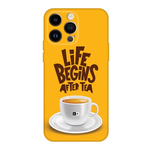 Begins After Tea Back Case for iPhone 14 Pro Max