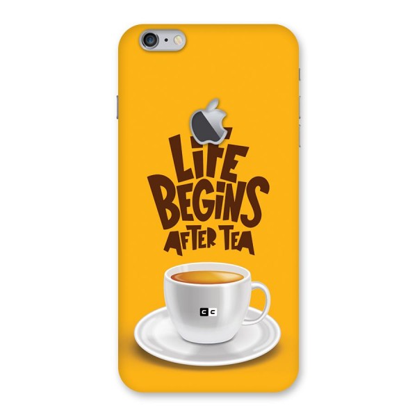 Begins After Tea Back Case for iPhone 6 Plus 6S Plus Logo Cut