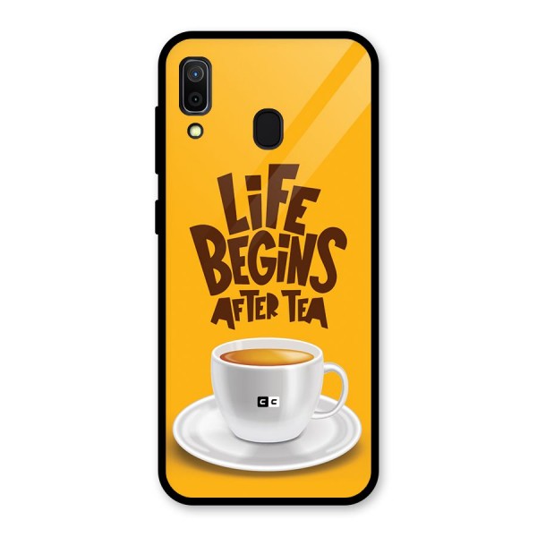 Begins After Tea Glass Back Case for Galaxy A30