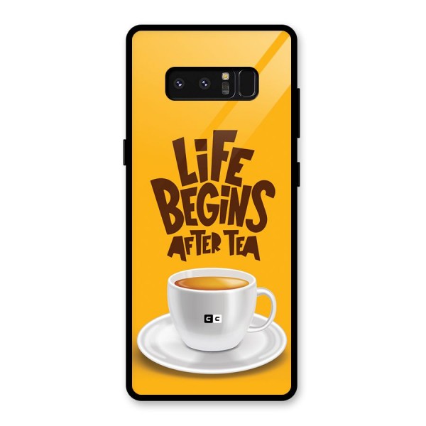 Begins After Tea Glass Back Case for Galaxy Note 8