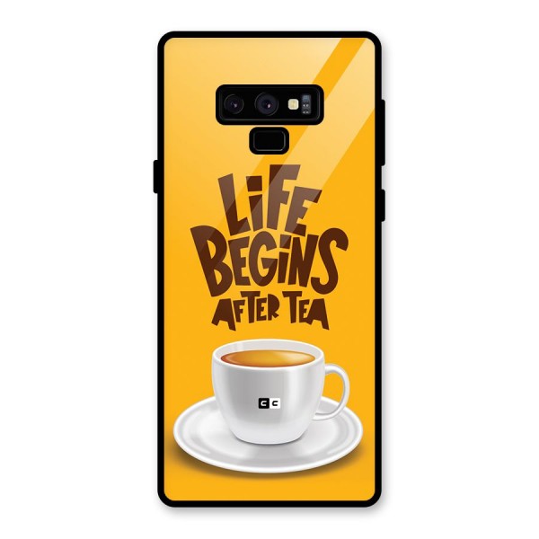 Begins After Tea Glass Back Case for Galaxy Note 9