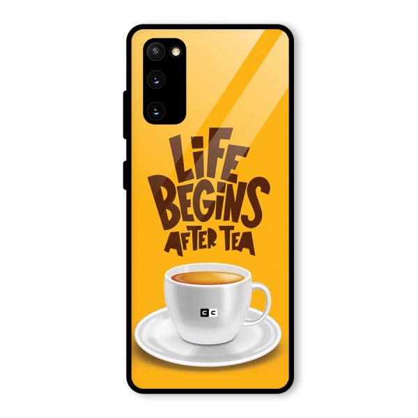 Begins After Tea Glass Back Case for Galaxy S20 FE 5G