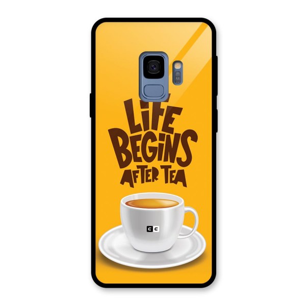 Begins After Tea Glass Back Case for Galaxy S9