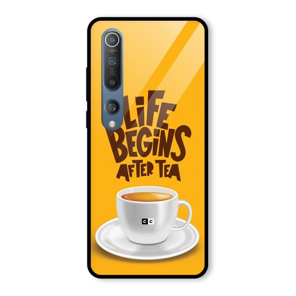 Begins After Tea Glass Back Case for Mi 10