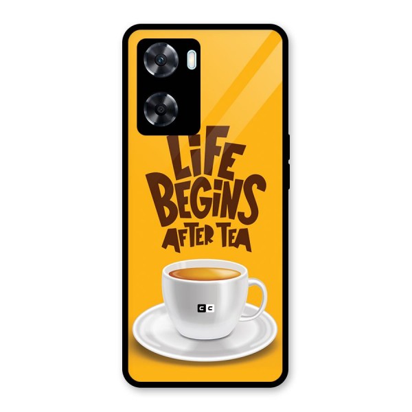 Begins After Tea Glass Back Case for Oppo A77