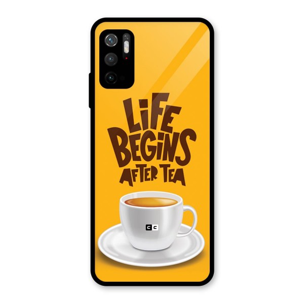 Begins After Tea Glass Back Case for Poco M3 Pro 5G