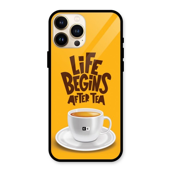 Begins After Tea Glass Back Case for iPhone 13 Pro Max