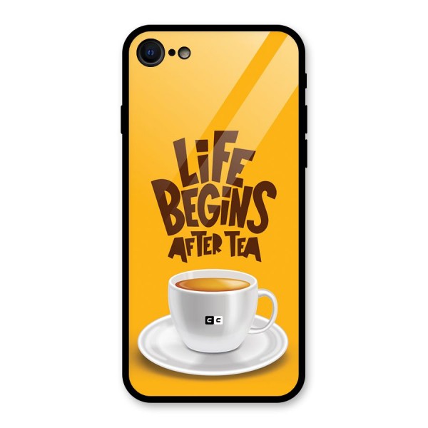 Begins After Tea Glass Back Case for iPhone 8