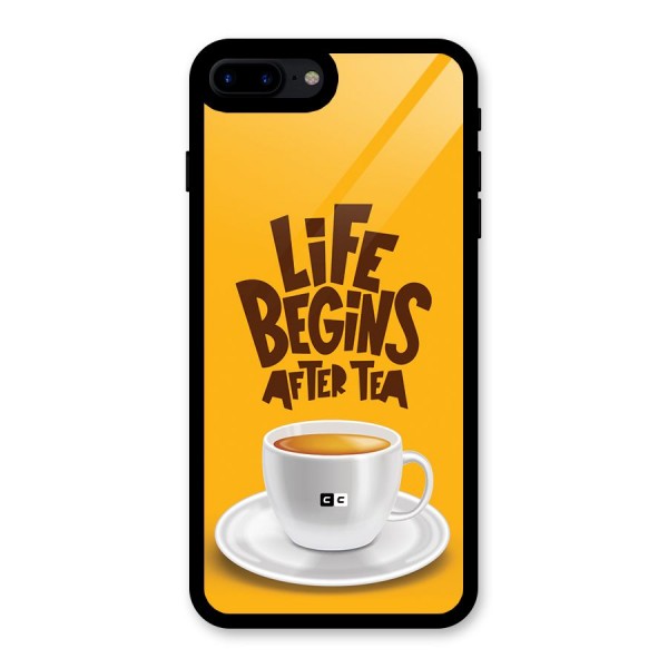 Begins After Tea Glass Back Case for iPhone 8 Plus