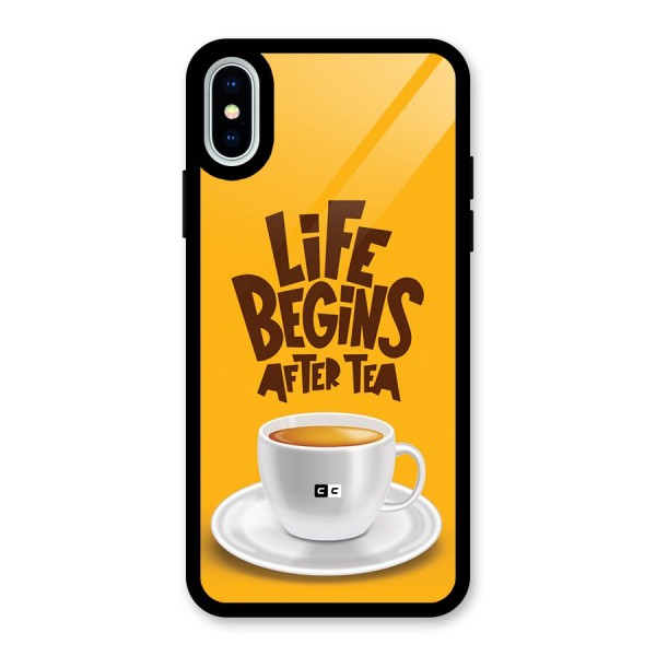Begins After Tea Glass Back Case for iPhone X