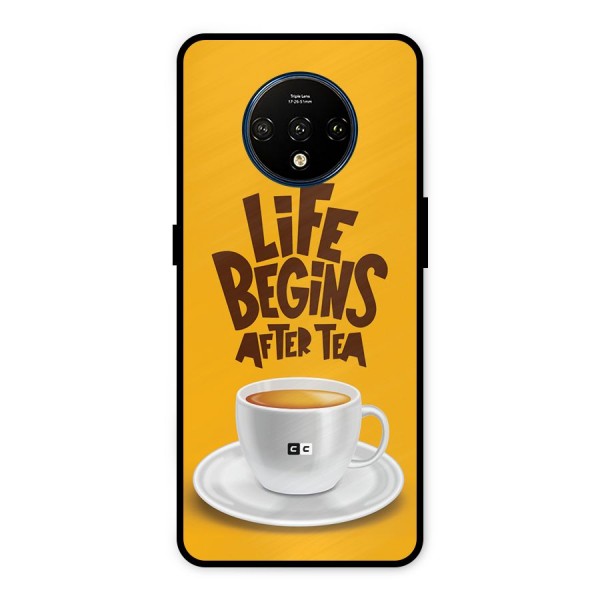 Begins After Tea Metal Back Case for OnePlus 7T