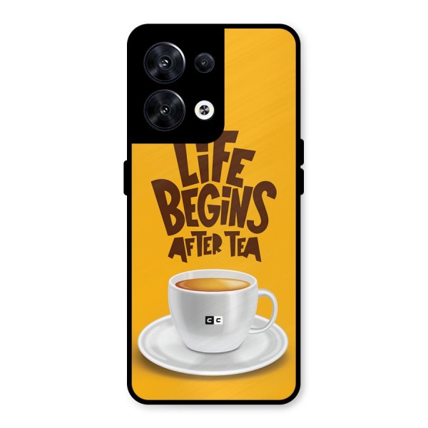 Begins After Tea Metal Back Case for Oppo Reno8 5G
