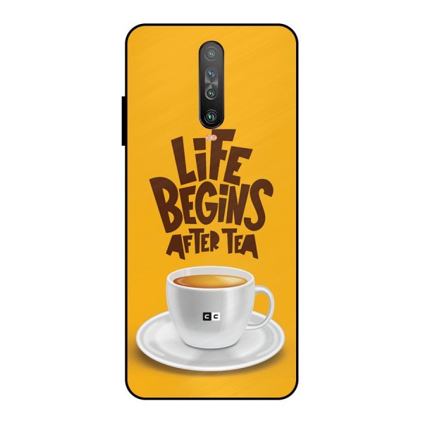 Begins After Tea Metal Back Case for Poco X2