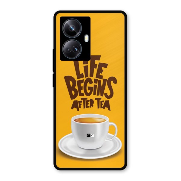 Begins After Tea Metal Back Case for Realme 10 Pro Plus