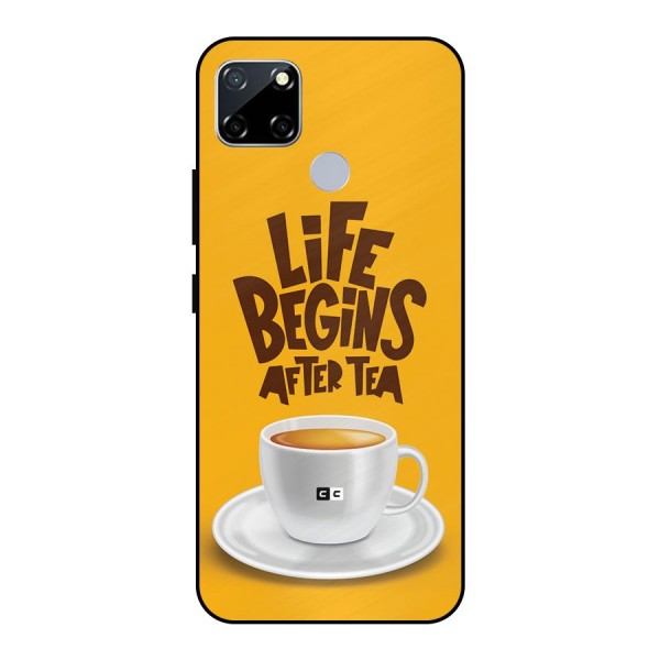 Begins After Tea Metal Back Case for Realme Narzo 30A