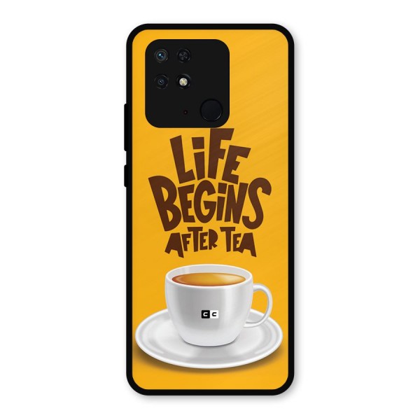 Begins After Tea Metal Back Case for Redmi 10 Power