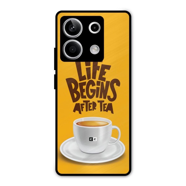 Begins After Tea Metal Back Case for Redmi Note 13 5G