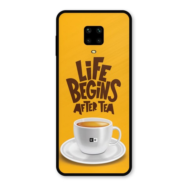 Begins After Tea Metal Back Case for Redmi Note 9 Pro Max