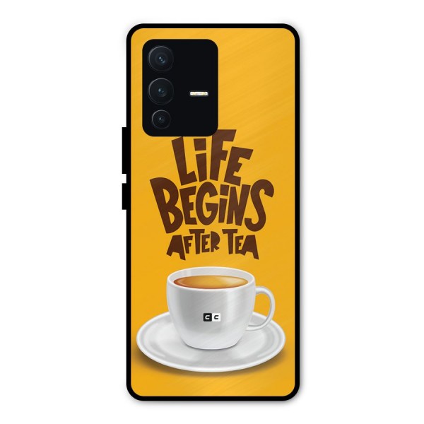 Begins After Tea Metal Back Case for Vivo V23 Pro