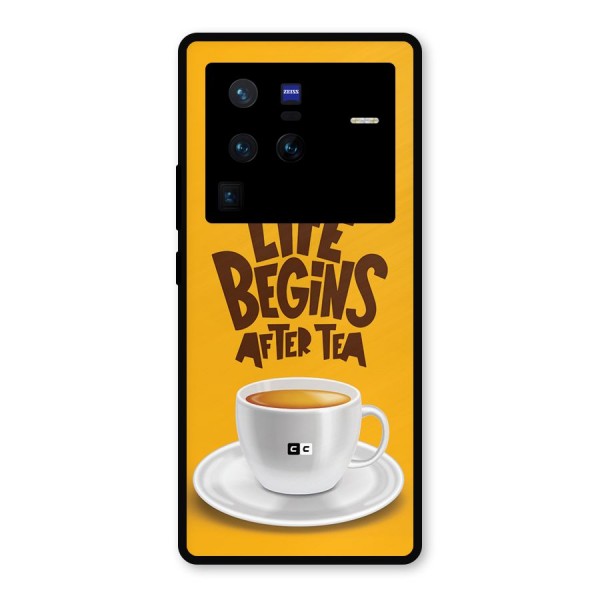 Begins After Tea Metal Back Case for Vivo X80 Pro