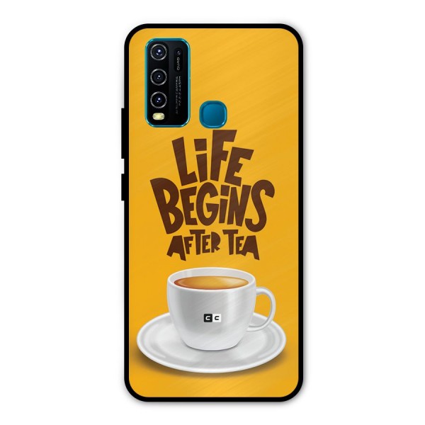 Begins After Tea Metal Back Case for Vivo Y50