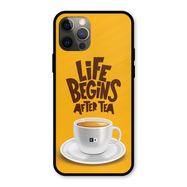 Begins After Tea Metal Back Case for iPhone 12 Pro